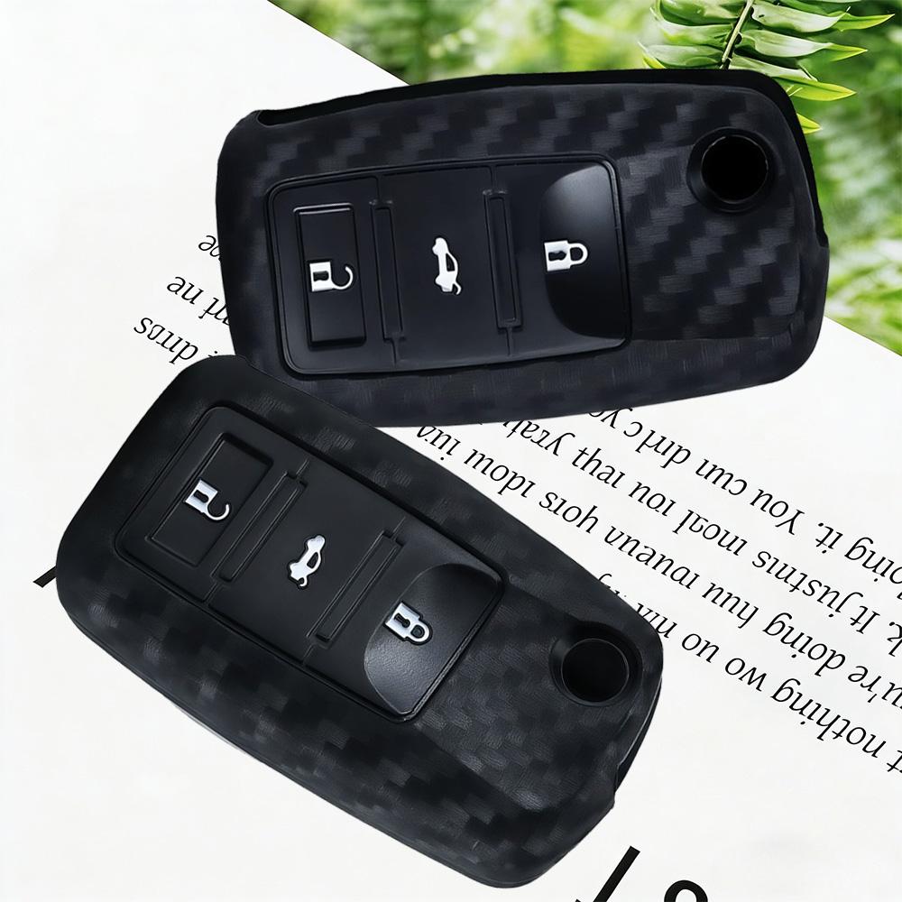 Silicone Carbon Car Key Case Cover For Vw Volkswagen Polo Tiguan Passat B5 B6 B7 Golf 4 5 6 Mk4 Mk6 Jetta Skoda Octavia Seat