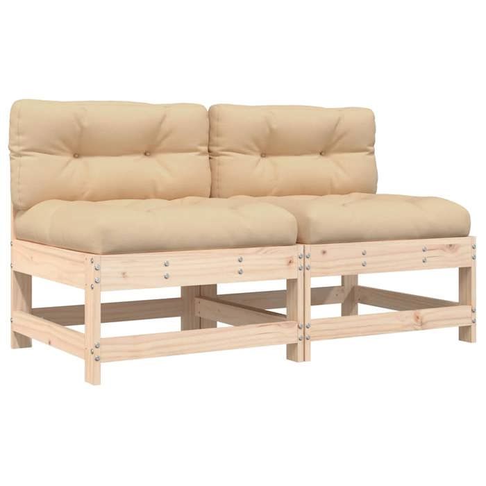 Maison Exclusive - Canapés centraux avec coussins 2 pcs bois de pin massif