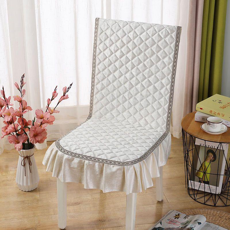 Jacquard Dining Chair Cover Home Seat Covers Slipcovers Hotel Banquet Dining Chair Case Home Decoration Dust Protective Cover