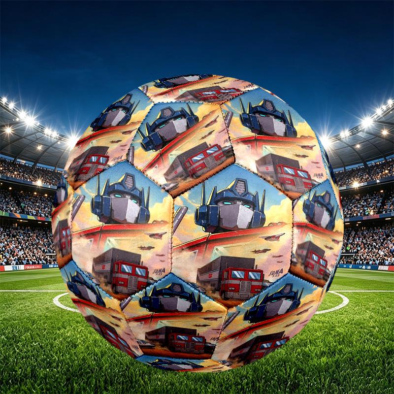 Transformers Print Size 5 Soccer Ball, PU Wear Resistant Football for Match Training and Daily Practice, Birthday Gift for Soccer Fans