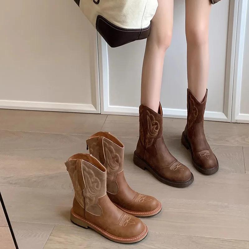 Boots Women New 2024 Luxury Designer Chelsea Shoes Fashion Ankle Ladies Retro Shoes White Ankle Boots Luxury Designer Chelsea