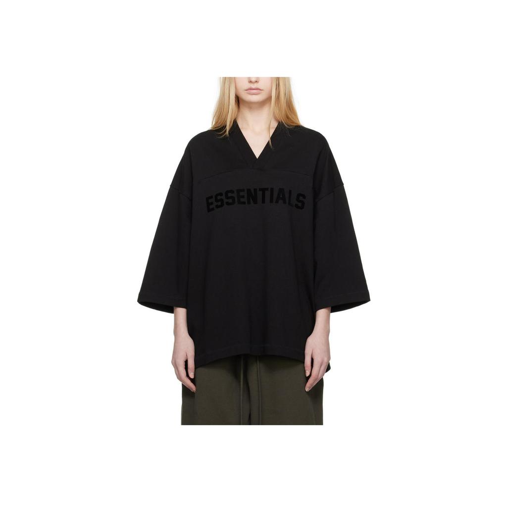 Fear of God Essentials Heavy Jersey Football Tee Jet Black Men Tops 125SP244104F