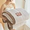 Thickened Three-Layer Baby Milk Fleece Quilted Blanket - Warm, Solid Color, Skin-Friendly Nap Blanket.