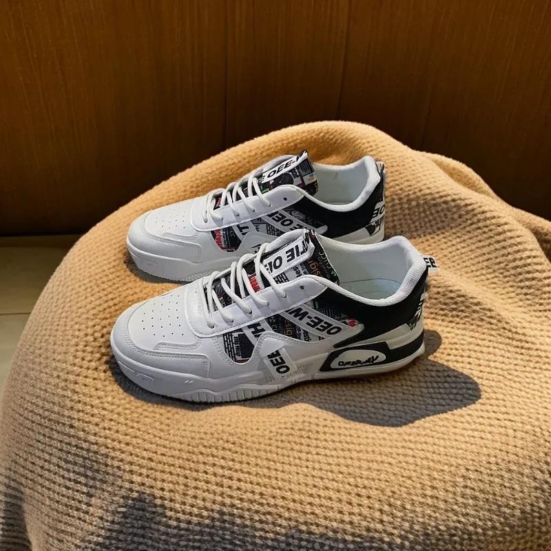 

Fashion 2025 new men s shoes for spring, breathable, niche, trendy, versatile, casual board shoes, height increasing sports shoes 44 чёрный