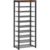 Shoe Rack, 10-Tier Shoe Storage Organizer, Narrow Shoe Shelf, Saving Space, Stable and Sturdy, Hold 18-27 Pairs of Shoes
