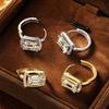 Classic Luxury 2CT Emerald Moissanite Earrings Women 14K Gold Plated Elegant Fine Jewelry