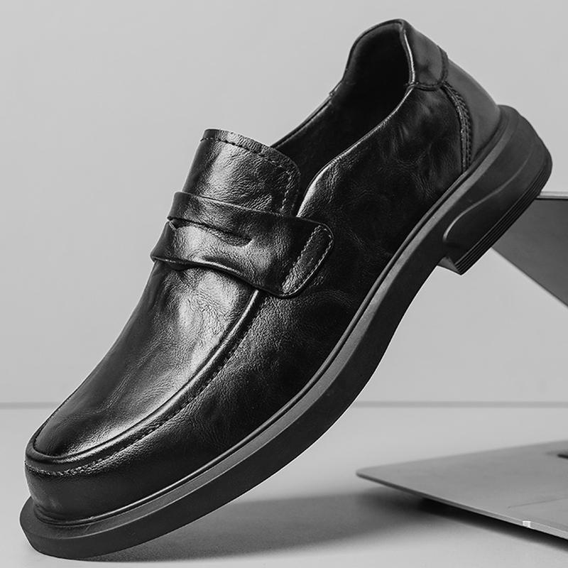 

Высококачественная натуральная кожа, весенне-летняя универсальная мужская обувь, модные мужские мокасины из коровьей кожи ручной работы, мужская повседневная обувь 44 чёрный