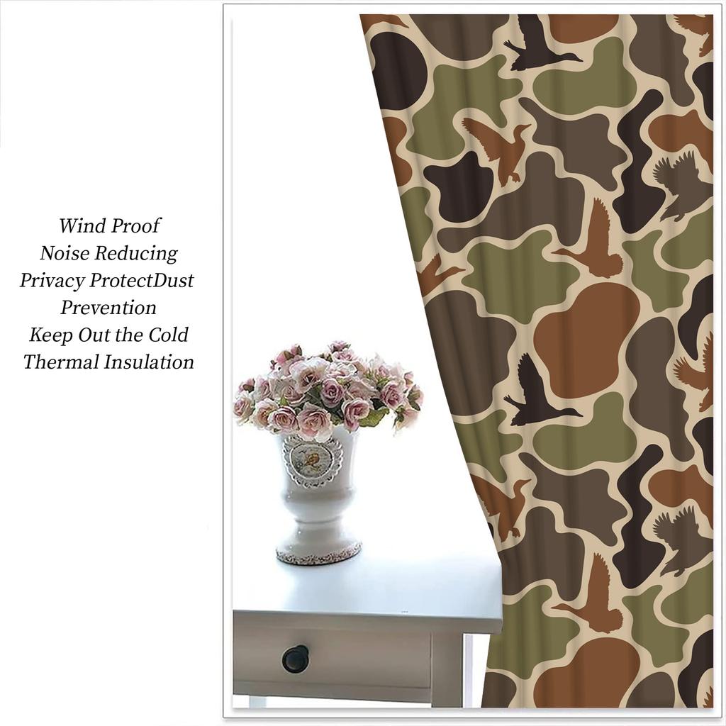 Camouflage Pattern Curtains for Bedroom Living Room Balcony All Season Curtain Adults Bedroom Decoration Window Blackout Curtain