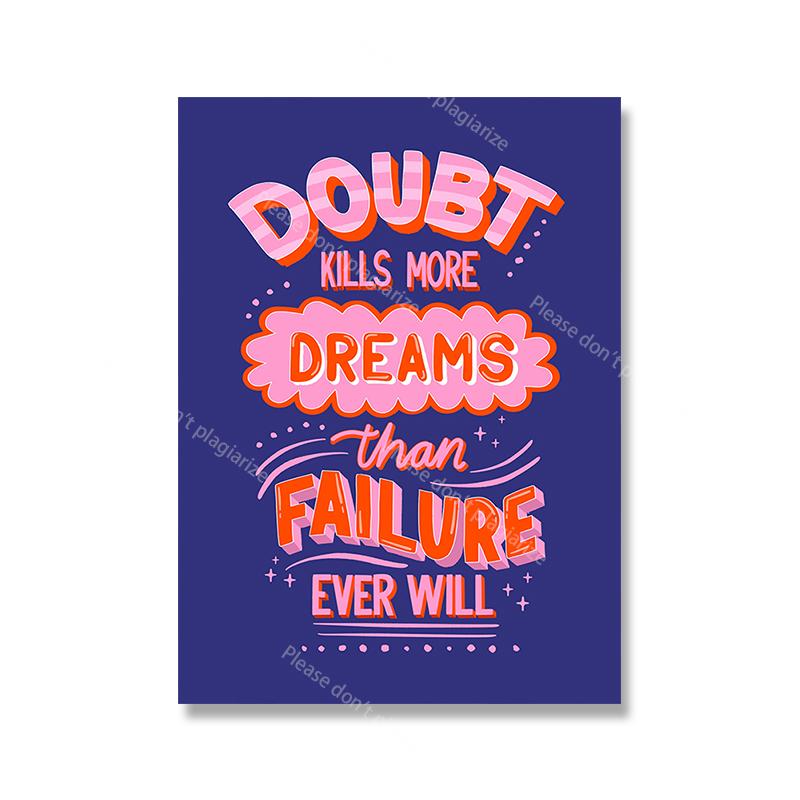 Motiverende Positieve Citaat Print Typografie Inspirerend Poster Opbeurende Muurkunst Blij Citaat Canvas Schilderij Kinderkamer Decor