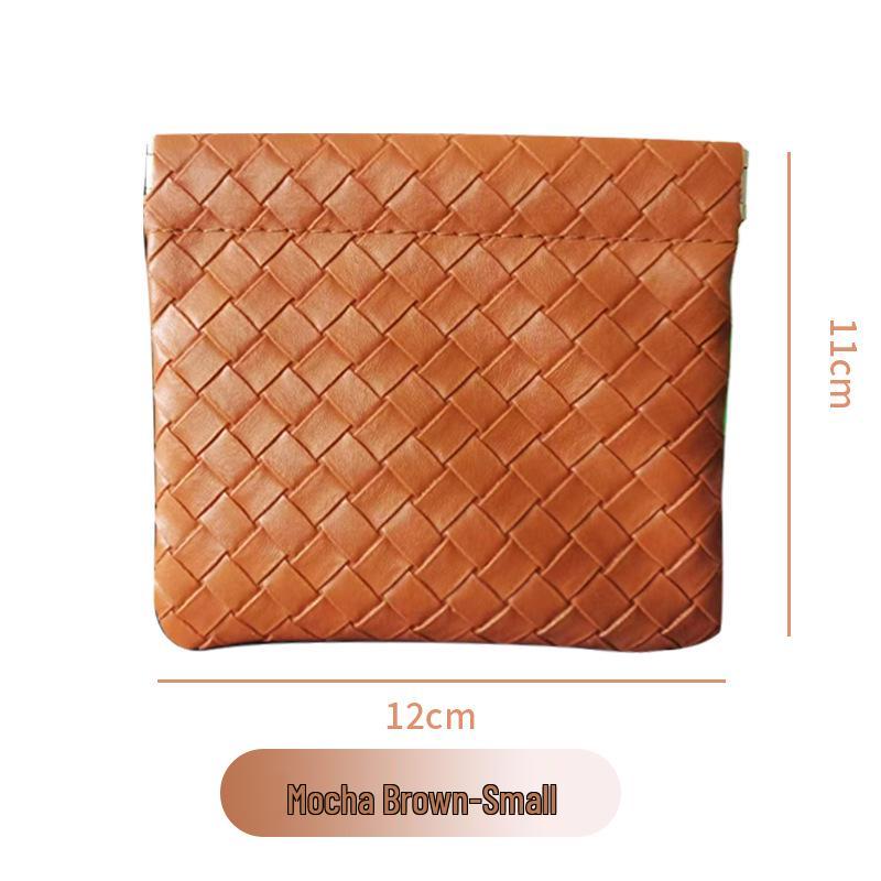 Portable Makeup Bag with Lipstick, Data Cable, Bluetooth Headset, Charger, and Key Storage; Automatic Closure Spring Sheet Design