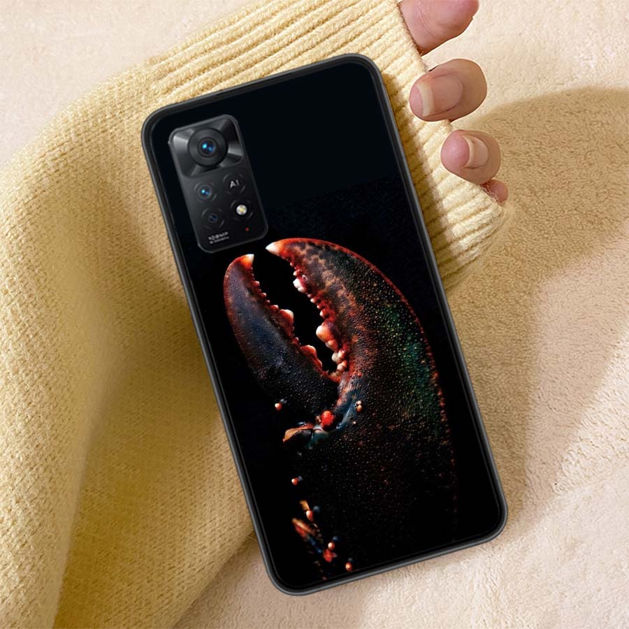 Live Lobster Phone Case For Redmi Note 13 14 15 Pro Plus 12 13C 12C 15C 9 10 10C 9T 9C 9A TPU Soft Cover Clear Cell Cases Shockp