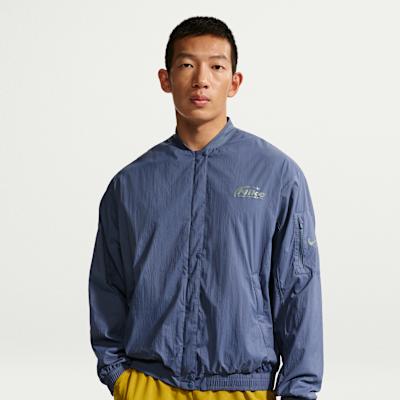 Nike Running Jackets Men s Fen Blue Stand Collar Moderate Other M