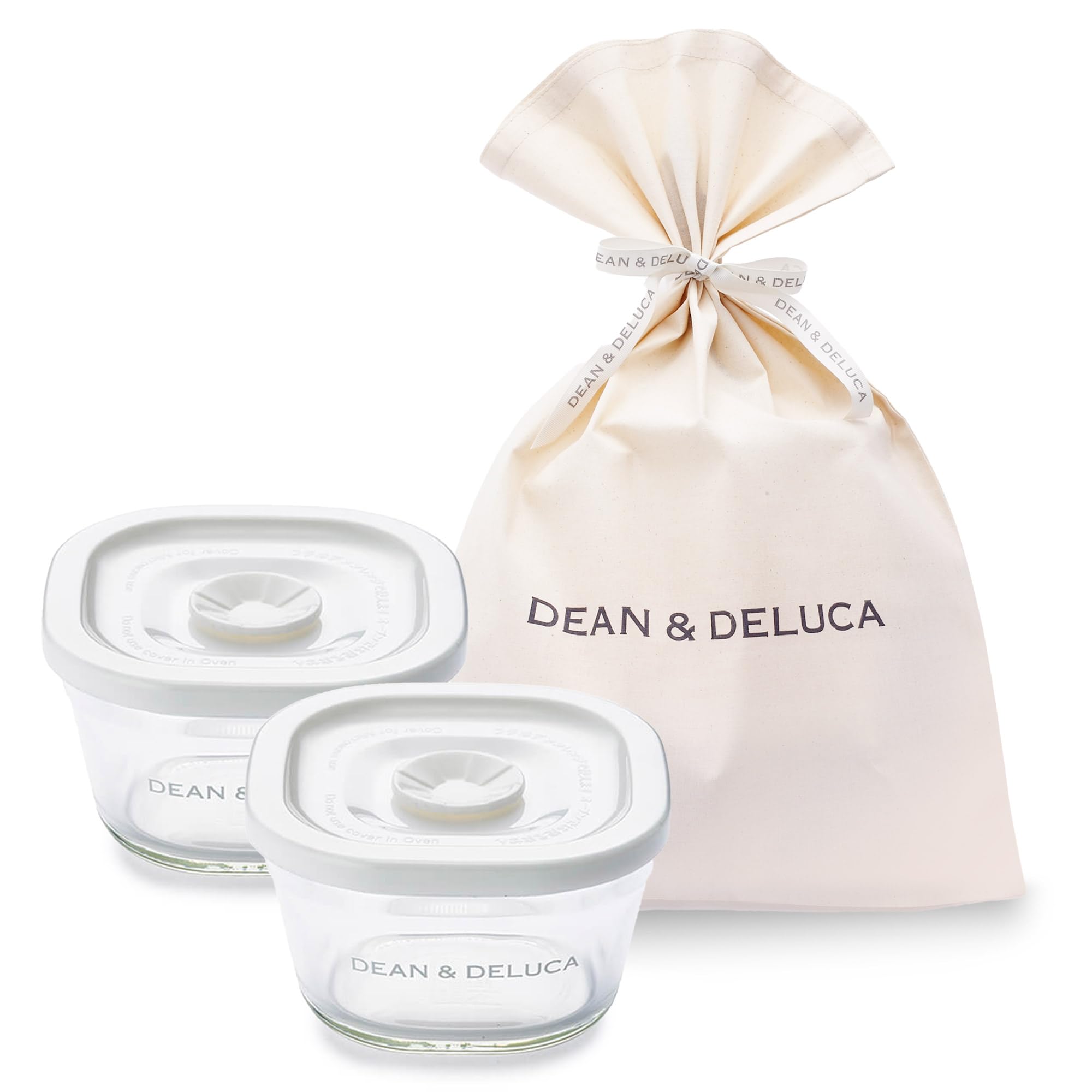 

Dean and DeLuca 2 Glass Containers Gift Storage Container Gift 110ml x 2