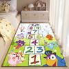 Colorful Cartoon Hopscotch Game for Kids, Non-slip rug suitable for living room and bedroom sofas