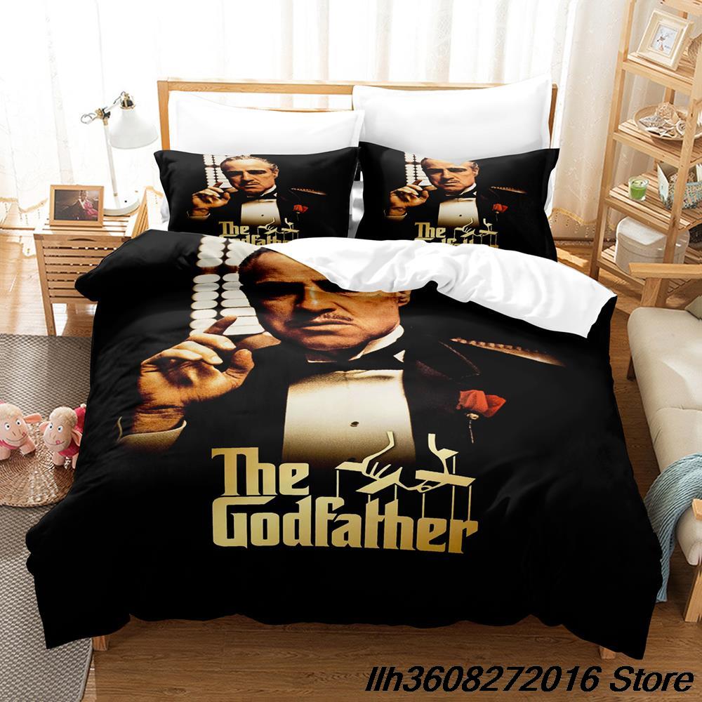Neues Der Pate Bettwäsche-Set Einzelbett Twin Voll Queen King-Size Abmessungen Abmessungen Bettwäsche-Set Erwachsene Kinder Schlafzimmer dreiteilige Anzüge 3D Anime