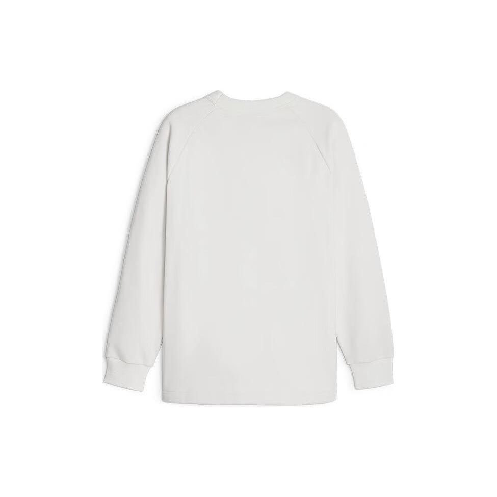 Puma Solid Color Casual Crew Neck Sweatshirt Unisex Tops White 625299-17