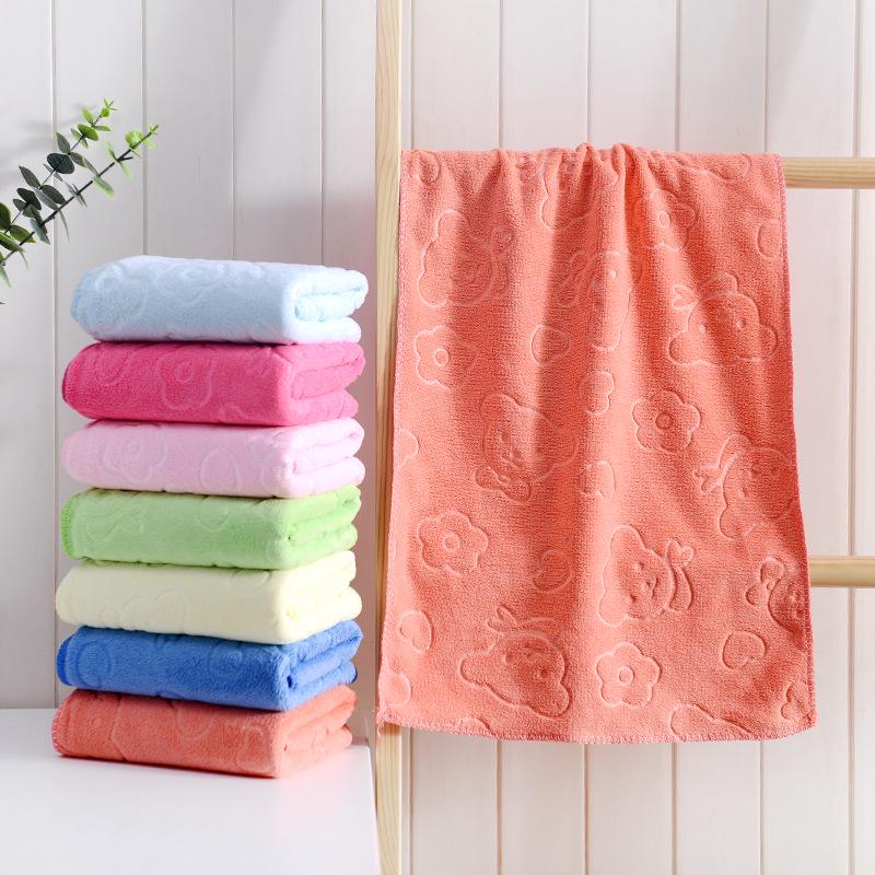 

Толстые тисненые полотенца: Впитывающие мочалки для взрослых и детей, для сушки волос и уборки 300g Towel 35*75cm оранжевый