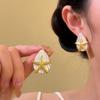 Personality Starfish Ear Studs Oil Drip Copper Star Dangle Earrings  Festival