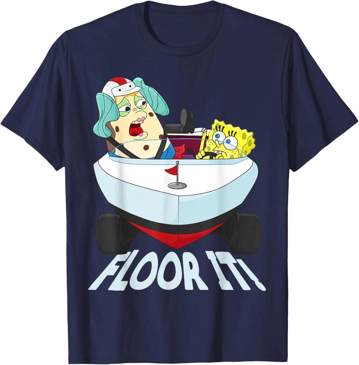 SpongeBob SquarePants - SpongeBob Floor It! 100% Cotton T-shirt Mens Tees Top 3XL
