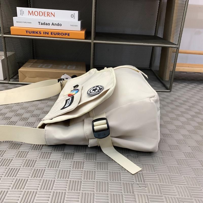 Dámská jednobarevná crossbody taška Pánská taška Messenger s velkou kapacitou Studentská taška přes rameno