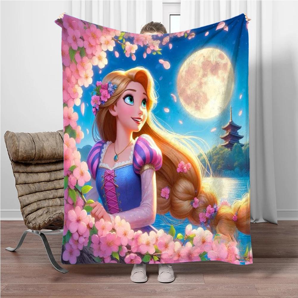 Kreslená Rapunzel Flanelová deka Dětská teplá měkká deka na pohovku postel Krycí deka Vhodná k narozeninám Suvenýry Dárky