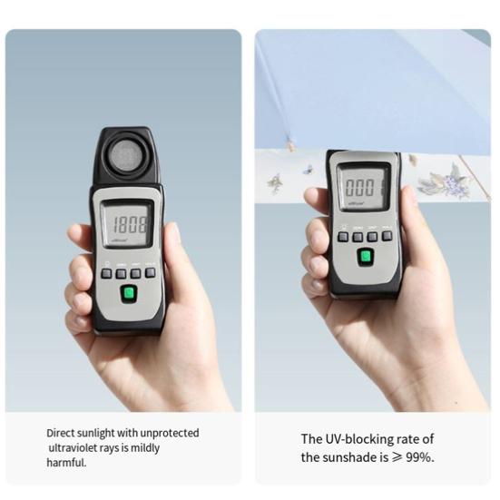 Paraply i kinesisk stil, sammenleggbar, solblokkerende, UV-beskyttelse, tredelt paraply, vanntett, vindtett, 16 spiler, bærbar, menn, kvinner, sol- og regnparaply