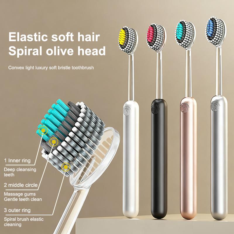 2 Pcs Whole Mouth Clean Toothbrush Ultra-Fine Soft Hard Bristle Toothbrush For Adults Excellent Cleaning Effect Whitening Teeth