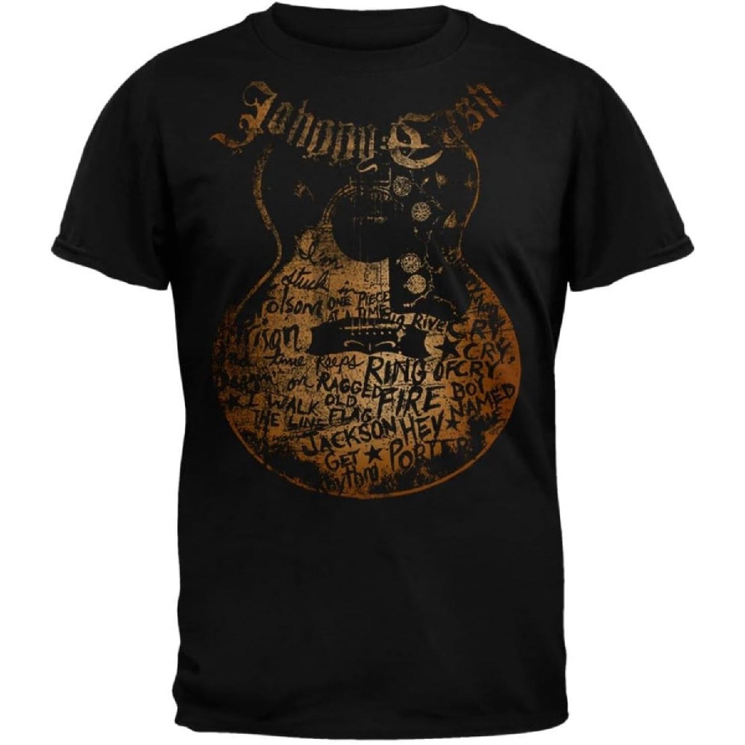Johnny Cash - Songs On Guitar Soft T-Shirt XXXXXL разноцветный