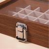 Dustproof Jewelry Box Walnut Color Jewelry Display Box Vintage Ring Necklace Storage Box  Bracelets