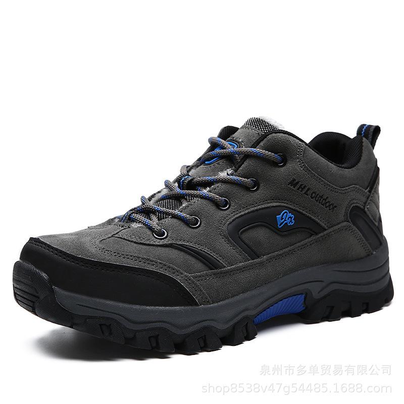

Comfortable Large Size Fleece Hiking Shoes Winter Outdoor Sneakers Warm Hiking Shoes 36 серый