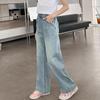 Girls' Jeans Summer Thin Straight Leg Wide Leg Pants Girls' Summer Pants
