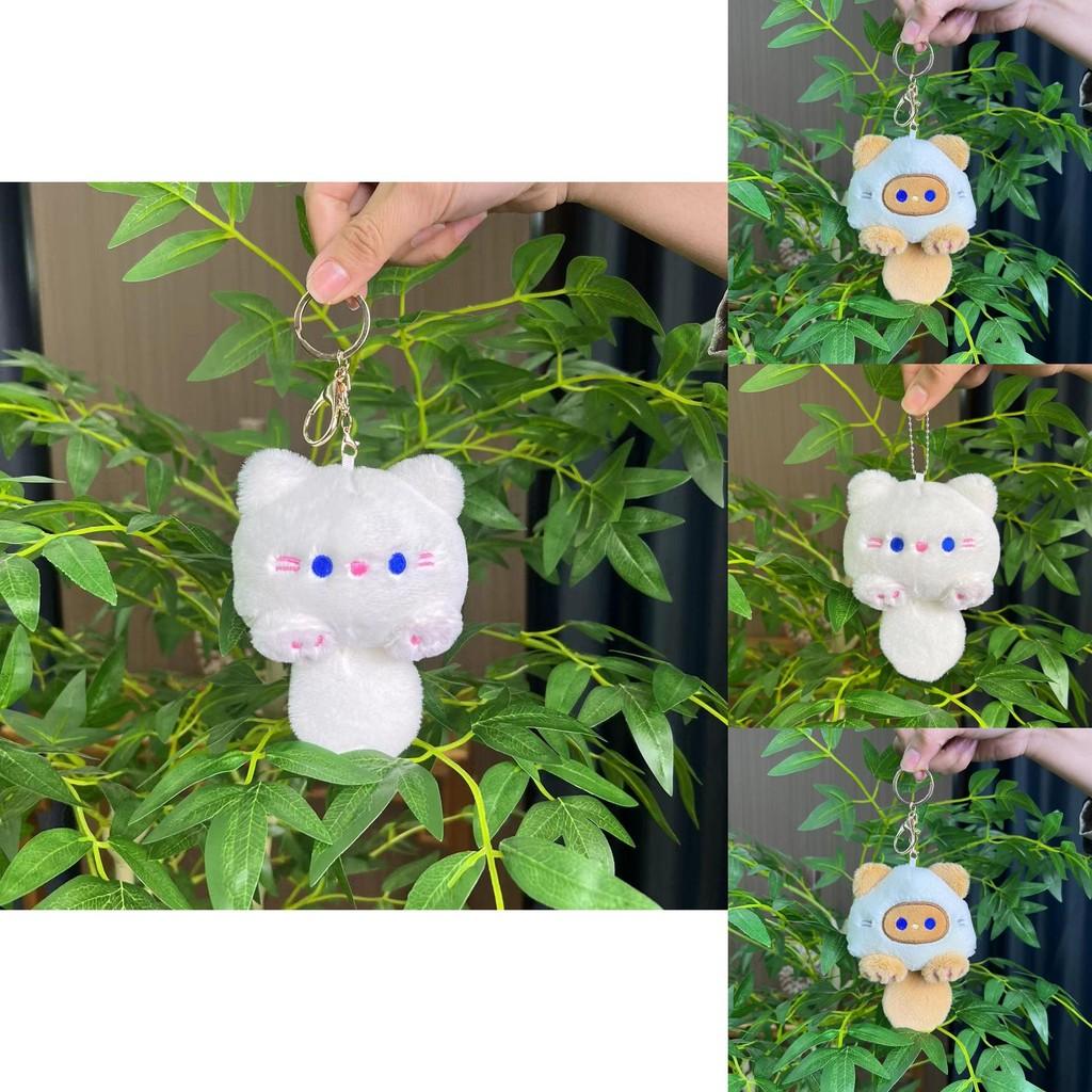 Adorable Plush Cat Doll With Squeaky Sound Perfect For Keychains And Bag Charms