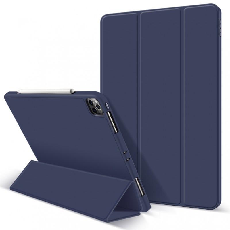IPad Case 9th Gen 10th 10.2 10.5 11 12.9 Mini 5 Silicone Cover With Pencil Holder Stand Shockproof 3-Fold