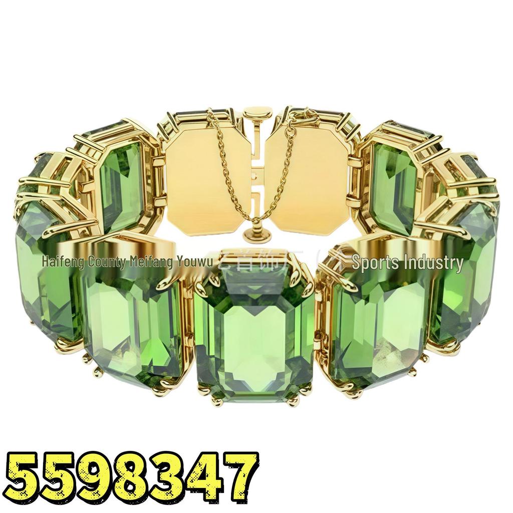 Shi Family Exquisite Purple Octagonal Rhinestone Necklace & Choker Bracelet Set