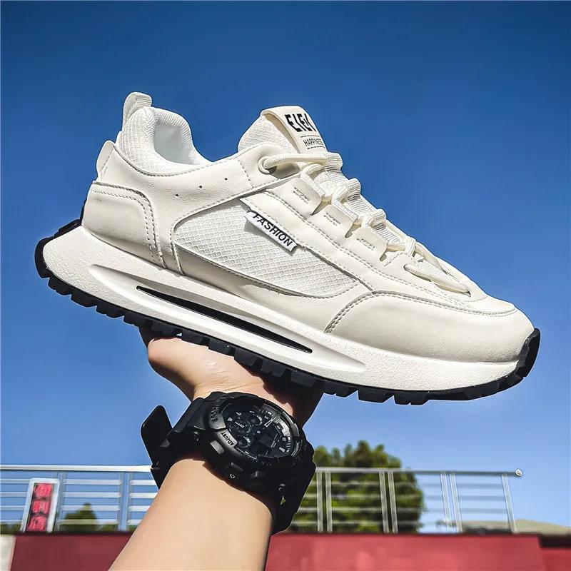 New Men's Outdoor Jogging Shoes Fashionable Breathable Mesh Surface Comfortable Sneakers Non Slip Casual Wear Resistant Shoes