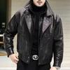 Men's Slim Fit Plus Velvet Leather Jacket - Autumn/Winter Motorcycle Style with Stand Collar, Korean Trend Casual Wear.