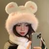 Casual Winter Balaclava Hat Windproof Thickened Ear Protection Hat Keep Warm Bowknot Beanies Cap for Women