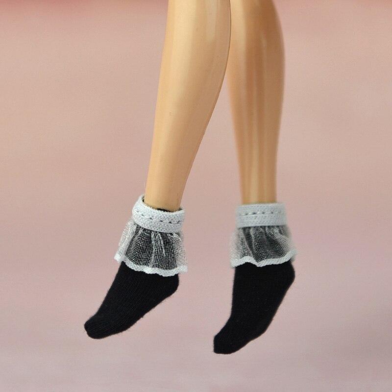 1 para Mix kolorów koronkowe krótkie skarpetki nadające się do pończoch dla lalek Blythe dla lalki Barbie odzież na co dzień akcesoria dla lalek DIY Handmade