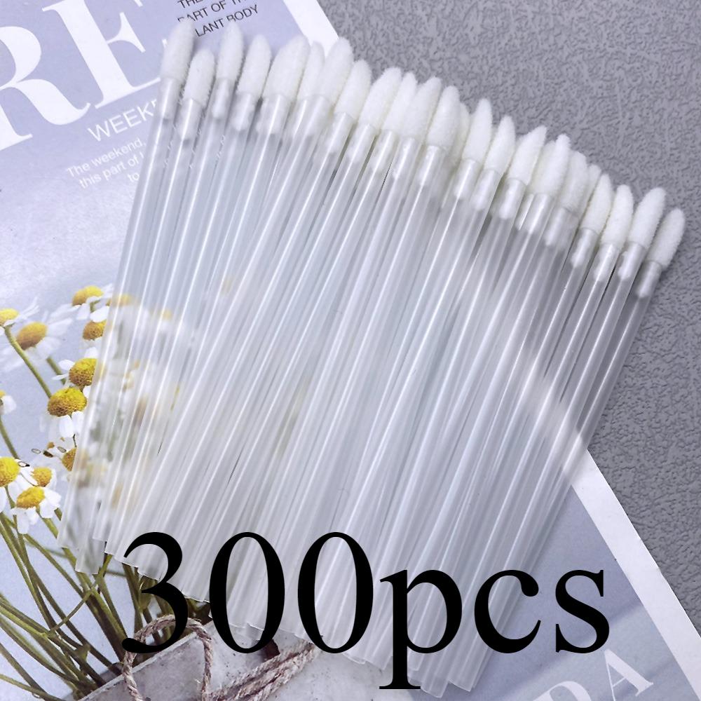 300pcs Lip Brush Eyelash Wands Applicators Disposable Lip Brush Lipstick Brush Lip Gloss Applicator Wands Makeup Beauty Tool