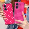 Pink Point Heart Mobile Phone Case for OPPO Reno 14 13 12 11 10 9 8 7 6 5 F T Pro 5G Colorful Printing Cover Cover Pretty