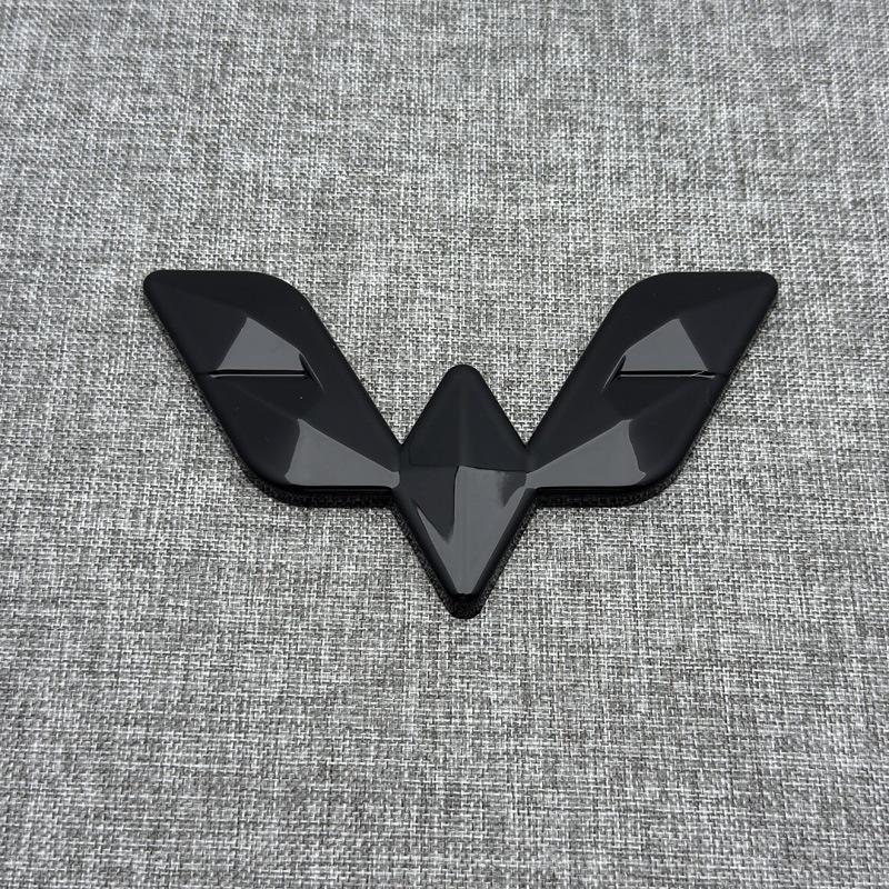 Black Warrior Hood and Tail Emblem Covers for Wuling Hongguang S, Hongguang Zhiguang, and Kaijie.