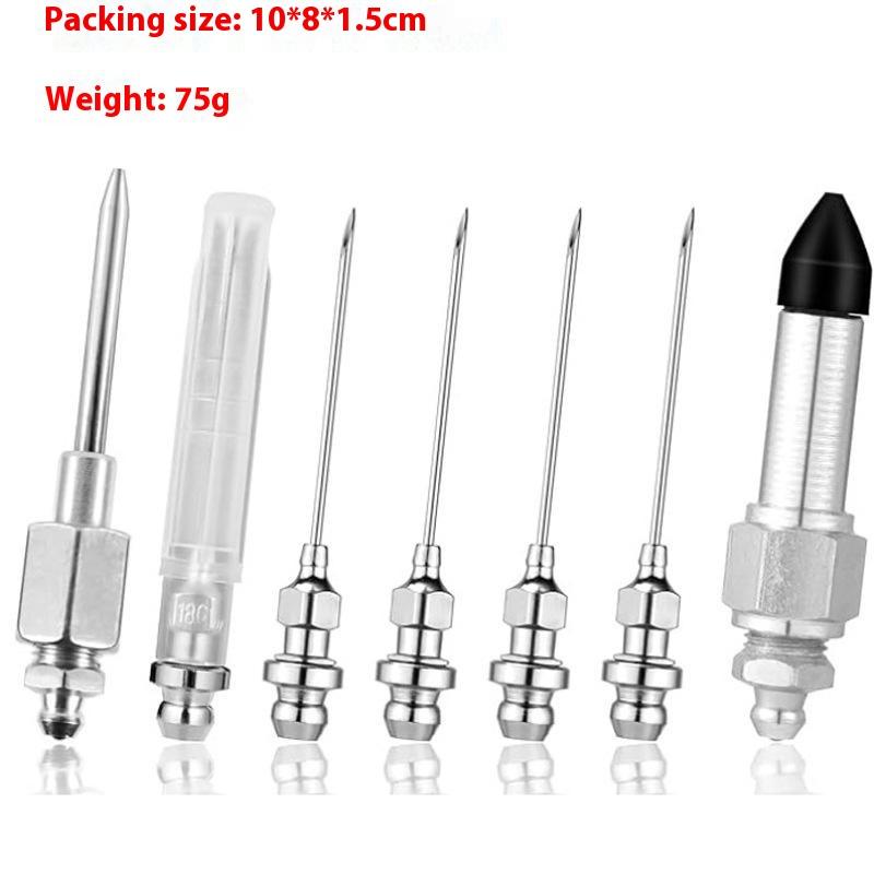 7Pcs Steel Repair Tool Greasegun Needle Accessory Set Grease Needle Dispenser Grease Tip High Pressure Needle Grease Nozzle