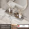 Bathroom Rack Bathroom Shelf Toilet Storage Rack Toilet Kitchen Space Aluminum Hang On the Wall Punch-free Rack Hanging Shelves
