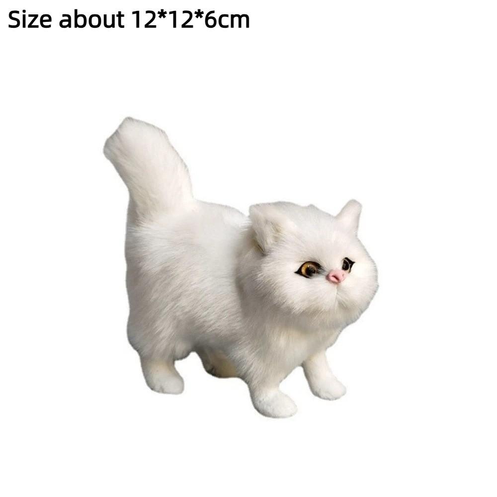 Fluffy Soft Kitten Plush Doll Toy Artificial Simulated Cat Realistic Mini Cat Plush Toy  Home Decor