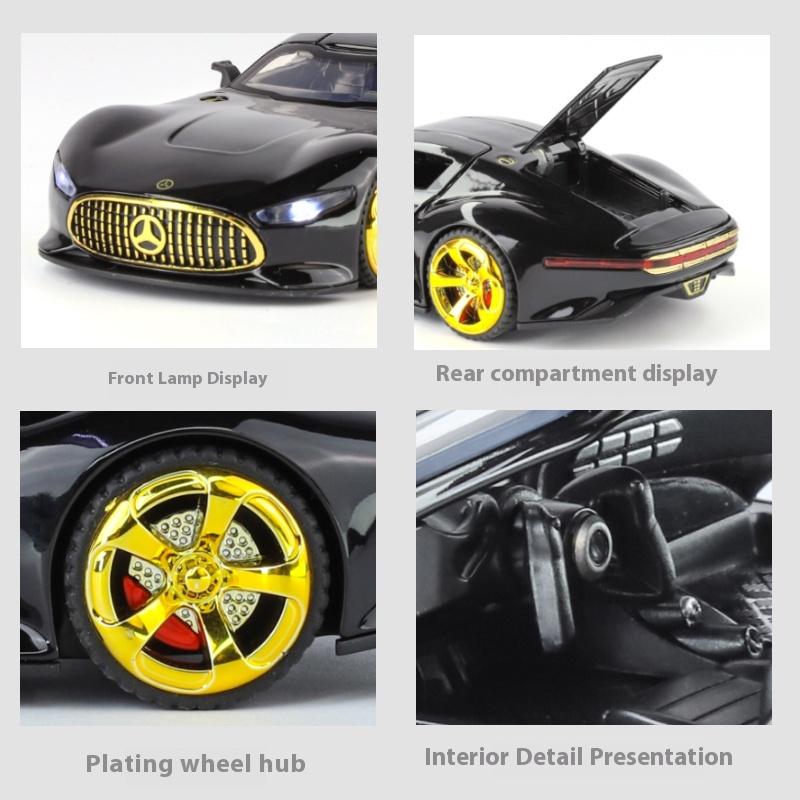 1/32 Scale Benz AMG Vision GT Supercar Alloy Diecast Car Model Sound and Light Classic Hobby Collectibles Gifts for Boyfriend