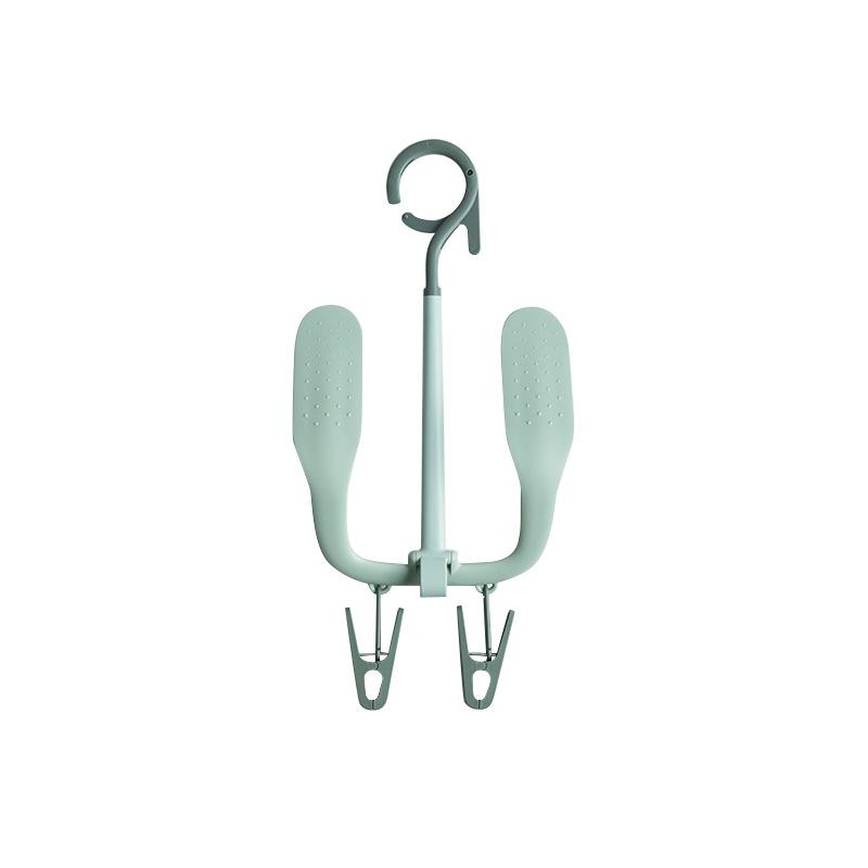 Вращающаяся сушилка для обуви бытовая сушилка для обуви с двойным крючком уличная сушилка с крючками ветрозащитный артефакт для сушки обуви зелёный 790₽