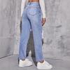 Women's 2024 Trendy High-Waist Washed Ripped Straight-Leg Jeans