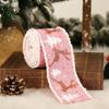 1Pcs Classic Christmas DIY Fabric Swirl Ribbon Burlap Ribbon With Wired Edge Gift Wrapping Christmas Tree Ribbon Wreath Bowshttp