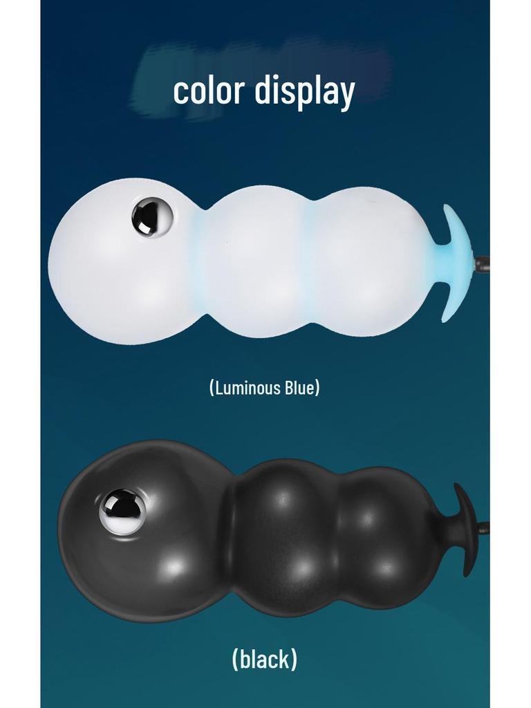 Extra Large Luminous Inflatable Anal Plug with Rolling Ball for Male/Female Use