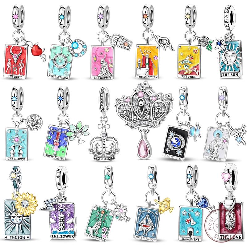 Copper Beaded Pendant Sun Moon Star Magic Tarot Vitality Suitable For Original 3Mm Bracelet Women Exquisite Jewelry